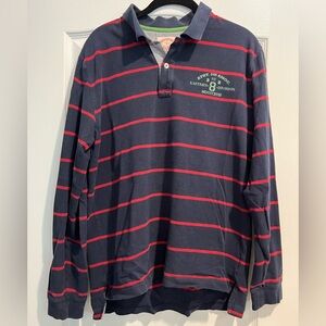 Brooks Brothers vintage men’s Navy/Red Striped Polo- can be worn unisex